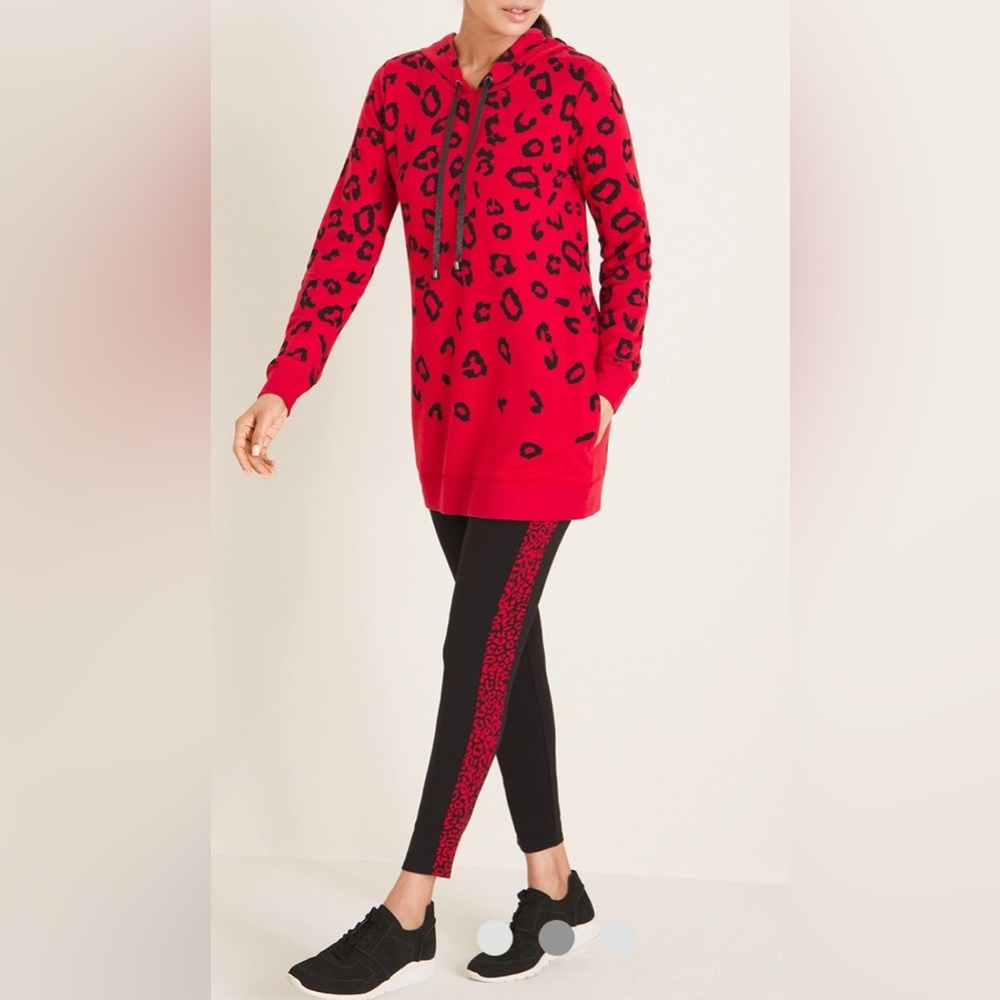 Chicos zenergy animal print hoodie
